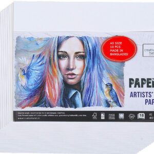 Papertree Acrylic water Color Paper A5 Size,10 Pcs ● 300 GSM